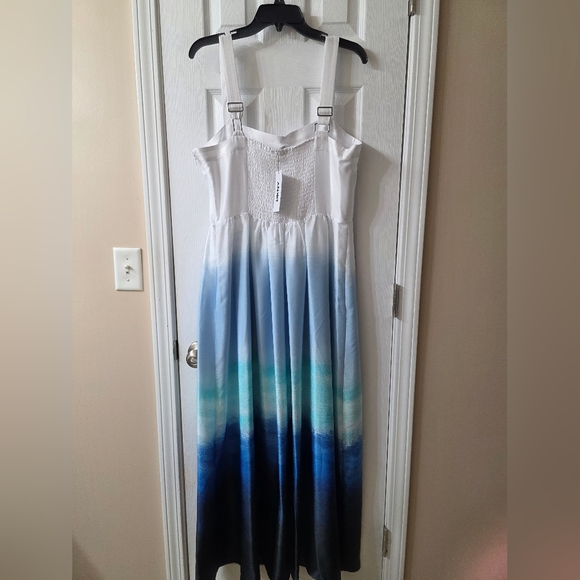 DKNY White and Blue Maxi Dress - Picture 2 of 2